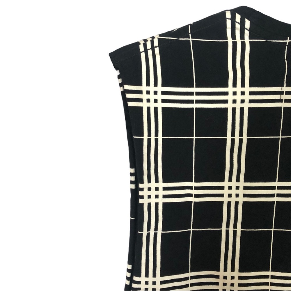 Zanerobe Black and White Longline Plaid Tank Top - Picture 7 of 10